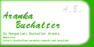 aranka buchalter business card